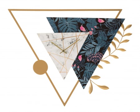 Ceas de perete Triangle, Fier/MDF, Multicolor, 59x75x4.5 cm [4]