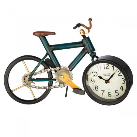 Ceas de podea/masă, Bicycle, Metal, albastru închis, PU 1, L. 13 cm, L. 34 cm, H 24 cm SALE % - Ceas de podea/masă, Bicycle, Metal, albastru închis, PU 1, L. 13 cm, L. 34 cm, H 24 cm