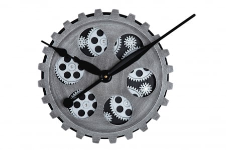 Ceas Gears, Sintetic/Metal, Gri, 6x30 cm [1]