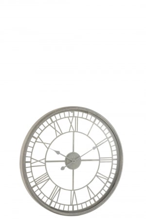IN STOC - Ceas Grey, Metal/Sticla, Gri, 67x67x6.5 cm