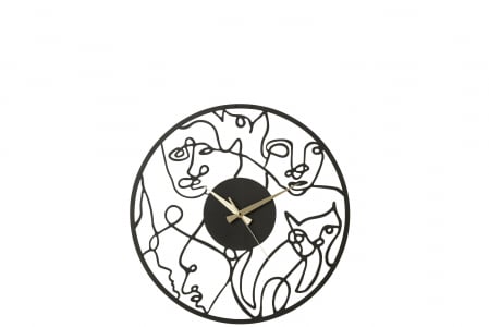 Ceas, Metal , Negru, 49x49x3 [1]