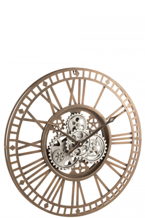 Ceasuri - Ceas Numere Romane, Metal, Gri, 60x60x7 cm