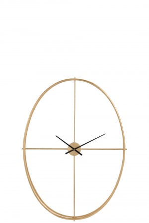 Ceasuri - Ceas Oval, Metal, Auriu, 91.5x9x125.5 cm