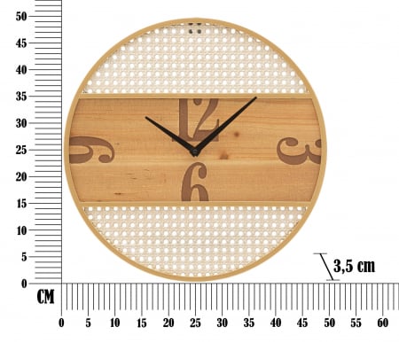 Ceas pentru perete Fuji, Fier/MDF, Multicolor, 50x50x3.5 cm [5]