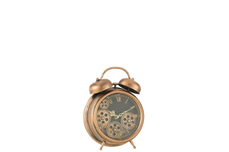 SALE % - Ceas Roman Numerals, Metal, Bronz, 21x7.5x26 cm