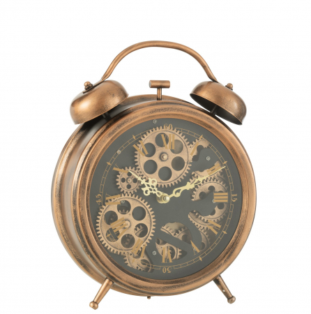 SALE % - Ceas Roman Numerals, Metal, Bronz, 27x8.5x33 cm