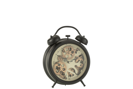 SALE % - Ceas Roman Numerals, Metal, Negru, 26x8x33.5 cm