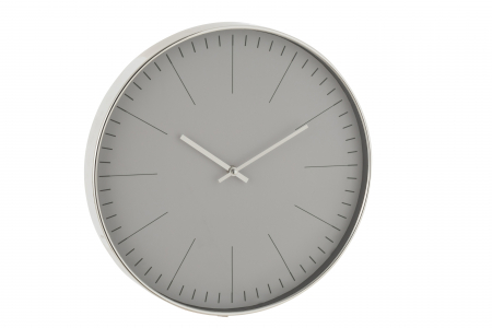 SALE % - Ceas Silvester, Plastic, Alb/Argintiu, 40x4.5x40 cm