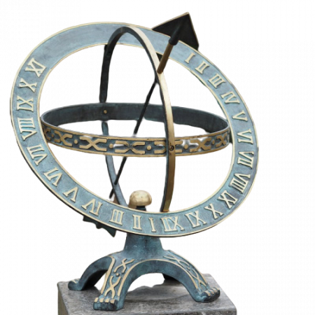 Decoratiuni terasa si gradina - Cadran solar, Bronz, 42 x 40 x 50 cm