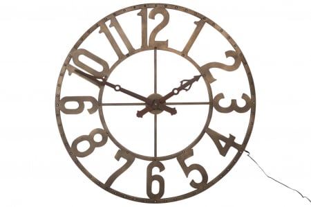 Ceasuri - Ceas Wrought, Metal, Maro/Alb, 104x10x105.5 cm