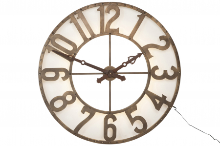 Ceas Wrought, Metal, Maro/Alb, 104x10x105.5 cm [1]