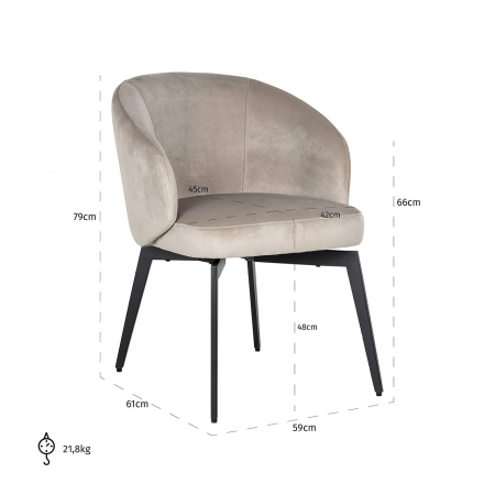 Scaun Amphara khaki [4]