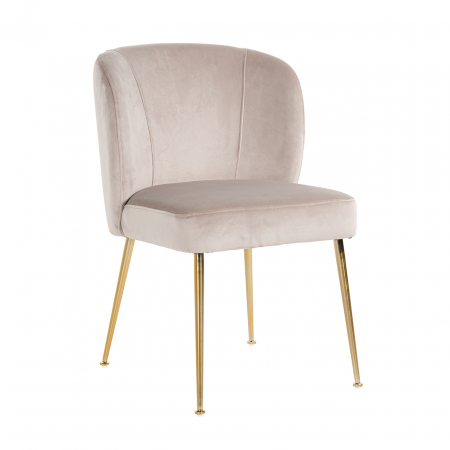 DINING - Scaun Cannon bej /auriu mat