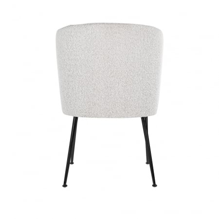Scaun Fallon alb bouclé / negru [2]