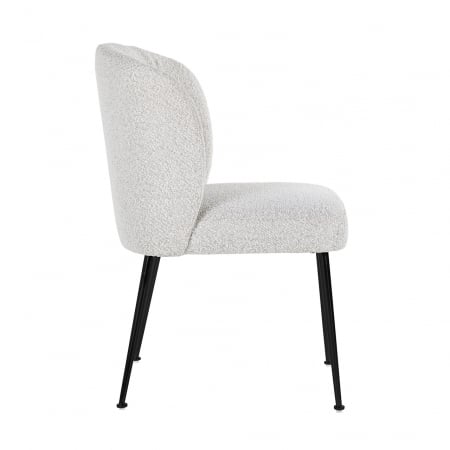 Scaun Fallon alb bouclé / negru [1]