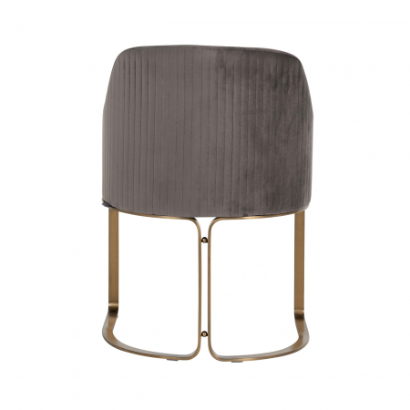 Scaun Hadley gri catifelat / auriu mat [2]