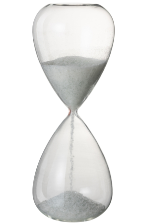 Accesorii - Clepsidra, Sticla, Alb, 15x15x40