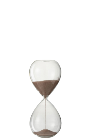 Decoratiuni - Clepsidra, Sticla, Roz, 8x8x19