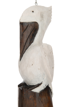 Clopotel de vant, Lemn, Maro, 12x10x80 [2]