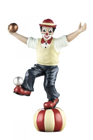 Figurina clovn, rasina, multicolor, 13x18x7 cm [1]