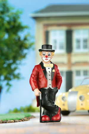 Clovni - Figurina clovn, rasina, multicolor, 6.5x15x4 cm