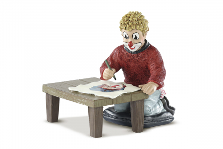 Figurina clovn, rasina, multicolor, 8x10x10 cm [1]