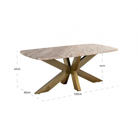 Masuta de cafea, Bottega (albă), Dims: 47.0 x 120.0 x 60.0 cm [4]