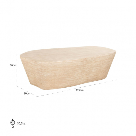 Masuta de cafea Fictus 125 travertin artificial (bej) [4]