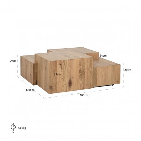 Masuta de cafea, Lennox, natural (Natural) [3]