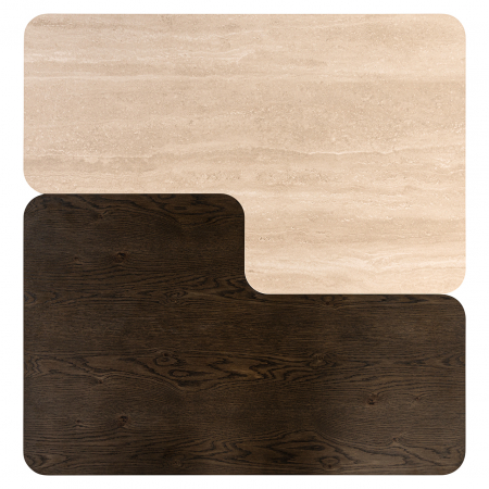 Masuta de cafea, Nando set de 2 (maro), Dims: 38.0 x 165.0 x 90.0 cm [2]