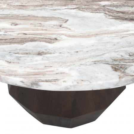Masuta de cafea, Oberoy 80Ø (maro), Dims: 41.0 x 80.0 x 80.0 cm [4]