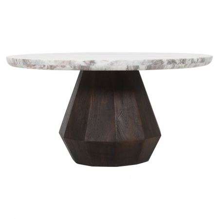 Masuta de cafea, Oberoy 80Ø (maro), Dims: 41.0 x 80.0 x 80.0 cm [1]