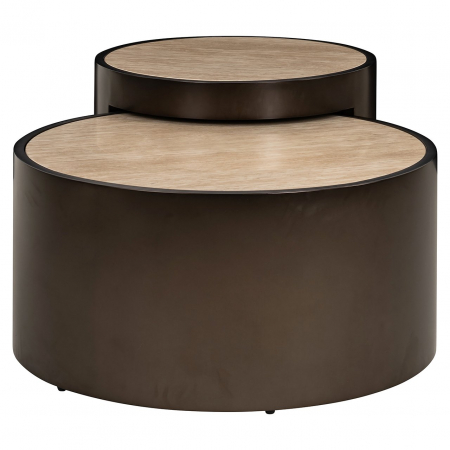 Set de 2 măsuțe de cafea Ronson (bej), Dims: 38.5 x 119.0 x 119.0 cm [2]