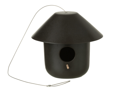 Decoratiuni terasa si gradina - Colivie, Ceramica, Negru, 22x22x21