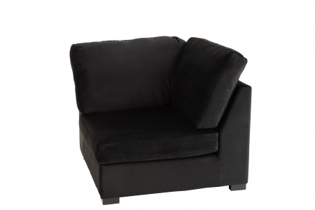 Modul de colt Velvet, Textil/Lemn, Negru, 108x108x89 cm [5]
