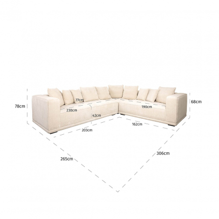 Coltar canapea Lusso bej chenille (Niagara 902 bej) [3]