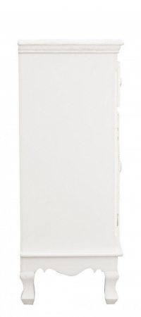 Comoda Clorine cu motive florale, Lemn, Alb, 60x30x78 cm [3]