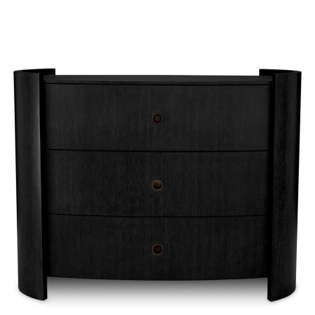 Comoda cu sertare Splendora, furnir stejar gri carbune, finisaj bronz |W. 130 | D. 55 | H. 100 cm [3]