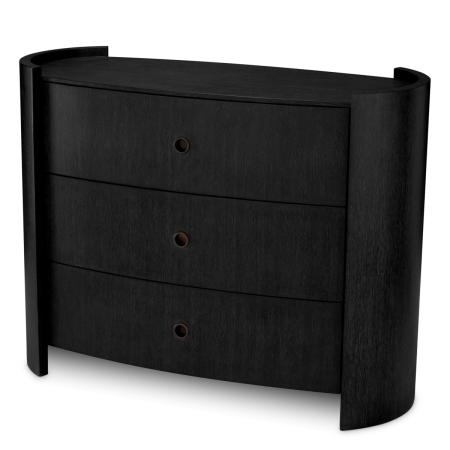 Comoda cu sertare Splendora, furnir stejar gri carbune, finisaj bronz |W. 130 | D. 55 | H. 100 cm [4]