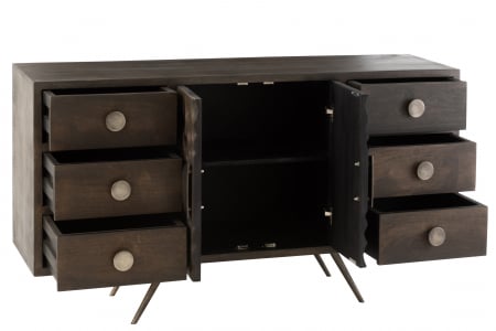 Comoda Etnic, Lemn, Maro, 150x39.5x69 cm [9]