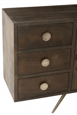 Comoda Etnic, Lemn, Maro, 150x39.5x69 cm [5]