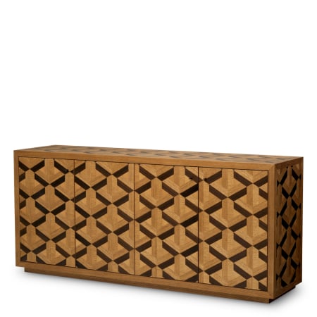 DORMITOR - Comoda furnir stejar Rubicon |W. 180 | D. 46 | H. 80 cm 