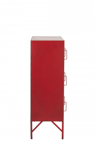 Comoda, Metal, Rosu, 86x42x113.7 cm [3]