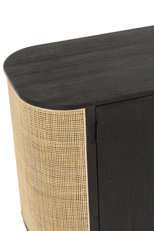 Comoda Molly, Lemn, Negru, 180x45x80 cm [5]