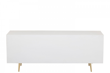 Comoda Wood, Lemn, Alb, 150x45x59 cm [3]