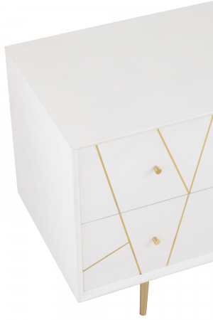 Comoda Wood, Lemn, Alb, 150x45x59 cm [5]