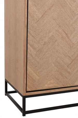 Comoda Zigzag, Lemn, Negru, 60x38x158 cm [4]