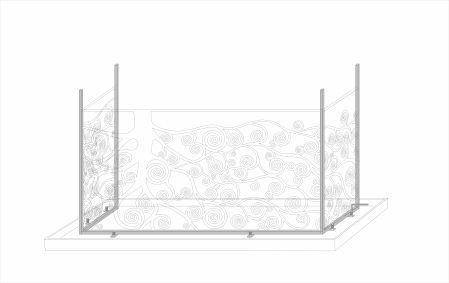Consola Albero Della Vita, Fier, MDF/Oglinda, Auriu, 81,5x141,5x40,5 cm [6]