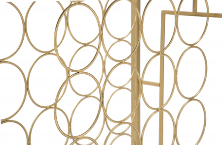 Consola Bottle Holder Glam, Metal/Sticla, Negru/Auriu, 76X30X75 cm, Mauro Ferretti [2]
