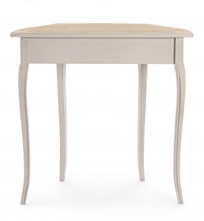 Consola Clarisse 1 sertar, MDF/Lemn, Maro/Alb, 80x35x80 cm [3]